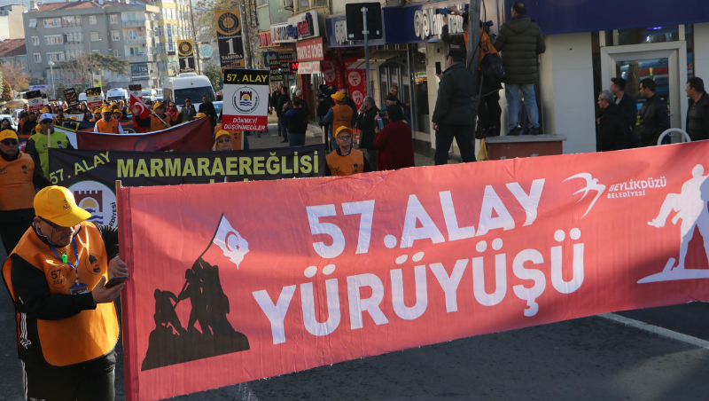Tekirdağ'dan Çanakkale'ye 57'nci Alay yürüyüşü başladı