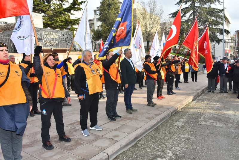 57. Alay Yürüyüş Komitesi Çanakkale'ye Uğurlandı
