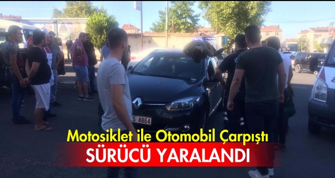 Motosiklet Sürücüsü Yaralandı