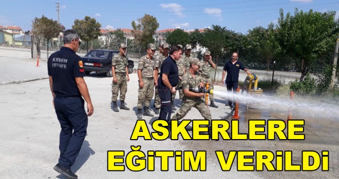 İtfaiye’den Askerlere Yangın Söndürme Eğitimi