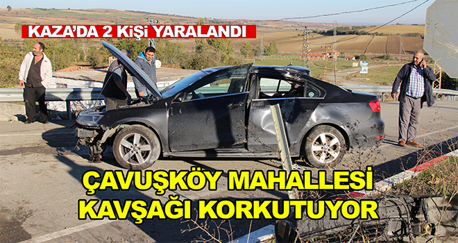 Tekirdağ Yolunda Kaza; 2 Kişi Yaralandı