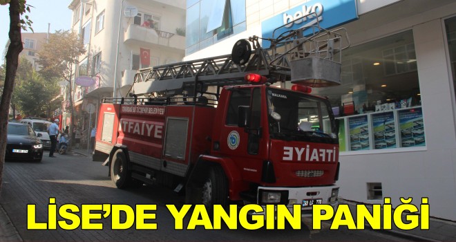 Lise Binasında Yangın Paniği