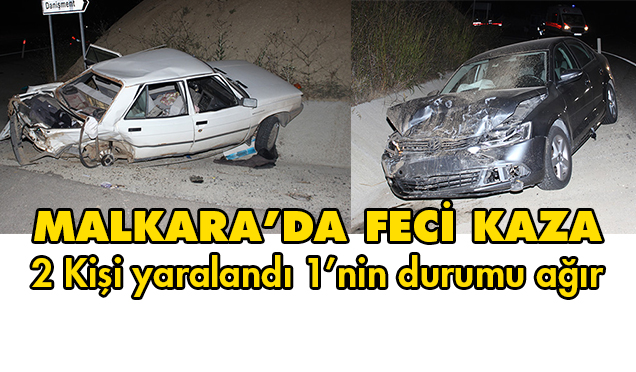 MALKARA'DA TRAFİK KAZASI: 2 YARALI