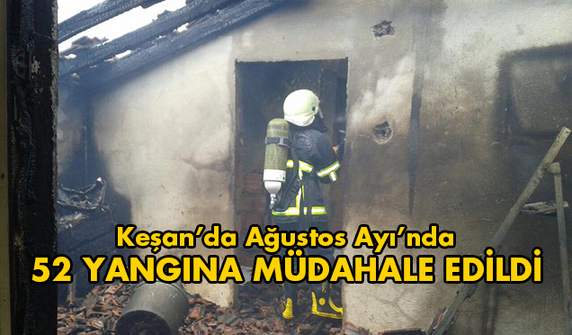 İtfaiye Ağustos Ayı’nda 52 Yangına Müdahale Etti