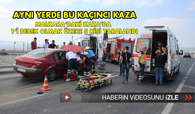 Total Kavşağındaki Kazada 5 Kişi Yaralandı