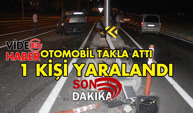 Son dakika...Malkara’da Araç Takla 1 Yaralı