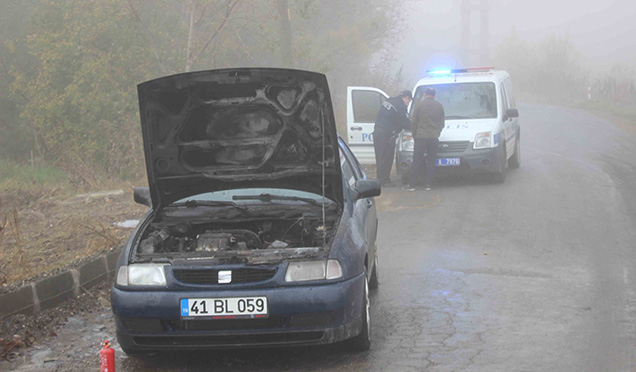 Seyir Halindeki Araç Yandı
