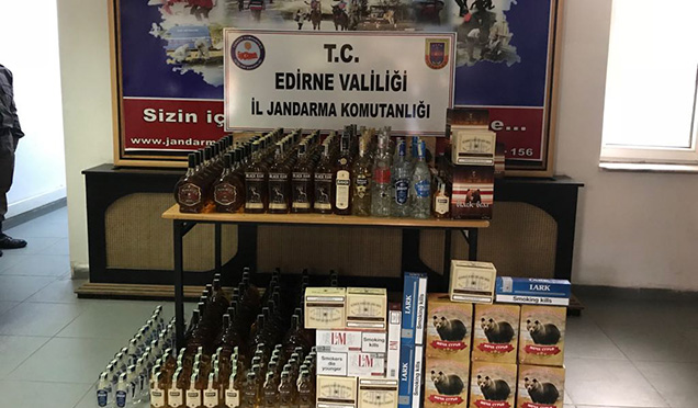 EDİRNE JANDARMA’DAN KAÇAK İÇKİ OPERASYONU