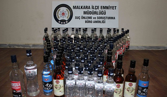 Malkara’da Kaçak İçki Operasyonu