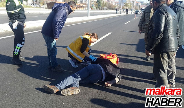 OTOMOBİLİN ÇARPTIĞI YAYA YARALANDI