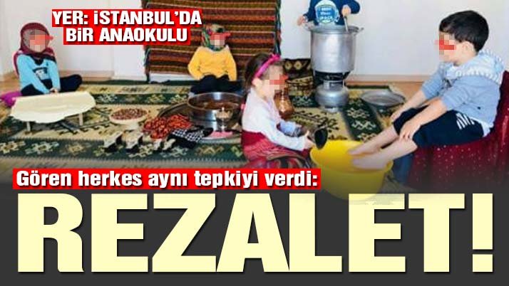 Anaokulu çocuklarına çirkin tiyatro!