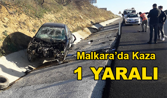 Yoldan Çıkan Otomobil Takla Attı