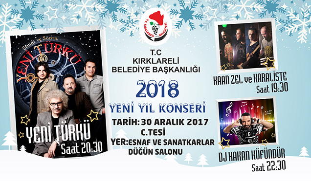 Kırklareli Yılbaşında Eğlenceye Doyacak