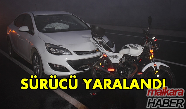 Otomobil Motosiklete Çarptı 1 Kişi Yaralandı