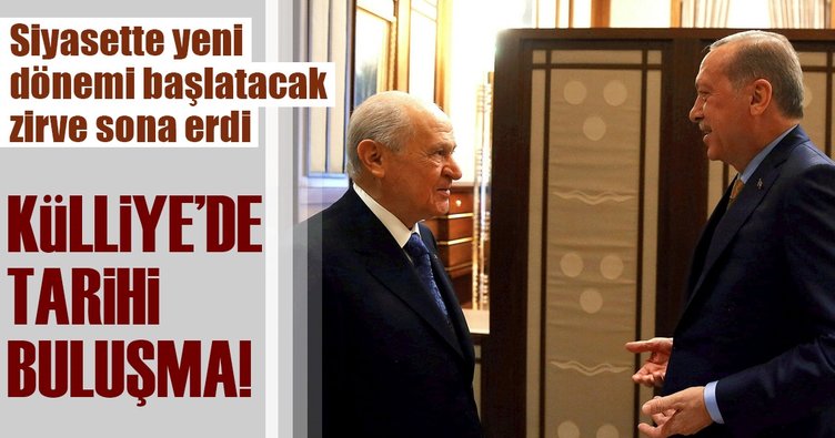İttifak için ilk buluşma! Cumhurbaşkanı Erdoğan ve Bahçeli Külliye'de görüştü