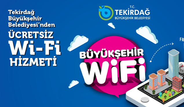 Çorlu'da Ücretsiz Wi-Fi Hizmeti Başladı
