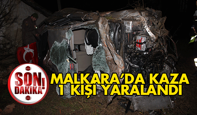 Yoldan Çıkan Otomobil Takla Attı