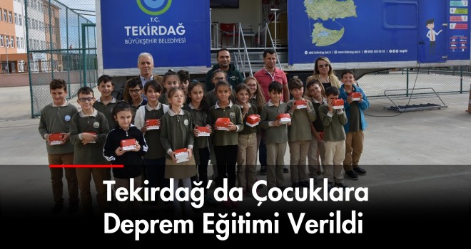 Tekirdağ'da Çocuklara Deprem Eğitimi Verildi