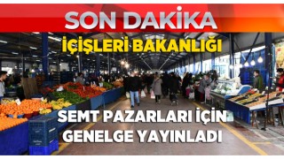 İçişleri Bakanlığından 'pazar' genelgesi