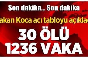 Son dakika… Bakan Koca’dan corona virüsü açıklaması! 30 ölü, 1236 vaka