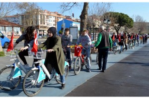 Tekirdağ'da, şehitler anısına pedal çevirdiler