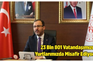 Bakan Kasapoğlu: 76 ildeki yurtlarımızda 23 bin 801 vatandaşımız gözlem altında