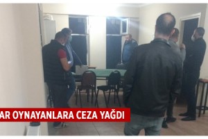 İş yerinde kumar oynayan 12 kişiye, 49 bin 800 lira ceza