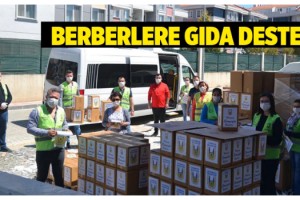 Lüleburgaz Belediyesi'nden, işyerlerini kapanan berberlere gıda desteği
