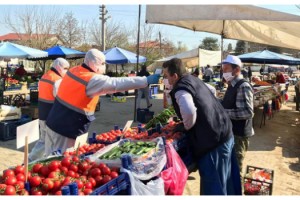 Tedbirlere uymayan 342 pazarcıya işlemi yapıldı