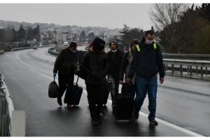 Tekirdağ'a yürüyerek girdiler