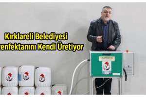 Kırklareli Belediyesi Günlük 200 Litre Dezenfektan Üretiyor