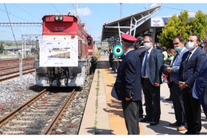 Marmaray'dan geçen yük treni Tekirdağ'da