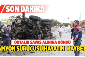 TIR ile çarpışan kamyonda sıkışan sürücü öldü