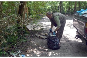 Longoz Ormanları'nda bir kamyon çöp toplandı