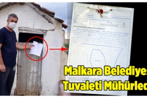 Malkara Belediyesi, köy evininin tuvaletini mühürledi!