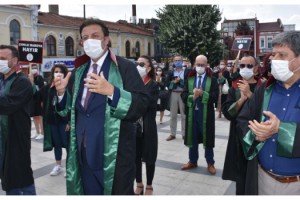 Edirne'de avukatlar yürüyüş düzenledi