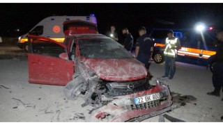 Takla atan otomobilin sürücüsü yaralandı