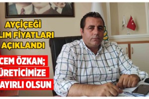 Ayçiçeği Alım Fiyatları Açıklandı