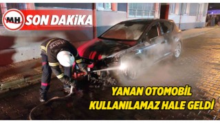 Malkara’da Yanan Otomobil Kullanılamaz Hale Geldi