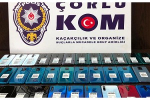 Tekirdağ'da 35 kaçak cep telefonu ele geçirildi
