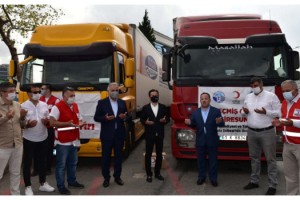 Giresun’a yardım malzemeleri ulaştırılmaya devam ediyor