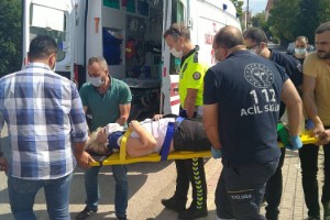 Hastaneden dönen çift, otomobillerinin takla atmasıyla yaralandı