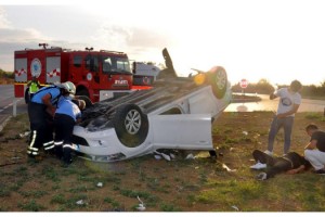 Malkara'da cip ile otomobil çarpıştı: 3 yaralı