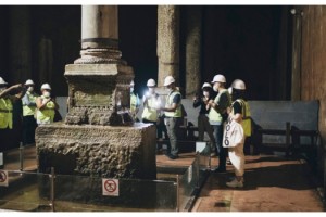 Yerebatan Sarnıcı'nda babadan oğula restorasyonda sona doğru