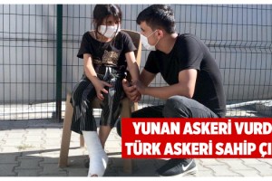 Yunan askeri, 8 yaşındaki Suriyeli Gazin'i plastik mermiyle vurdu