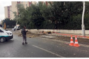 Altyapı çalışmasında doğalgaz borusu patladı