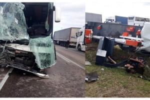 Bulgar turistlerin otobüsü ile kamyonet çarpıştı: 4 yaralı