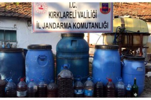 Kırklareli'de 760 litre sahte içki ele geçirildi