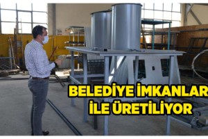 Yeraltı çöp konteynerleri belediye atölyelerinde üretiliyor