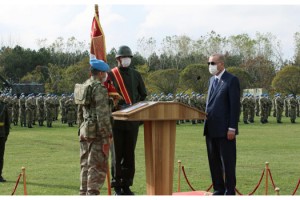 Erdoğan: Türk ordusunun hiçbir sancağı, son neferi de can vermeden toprağa düşmedi